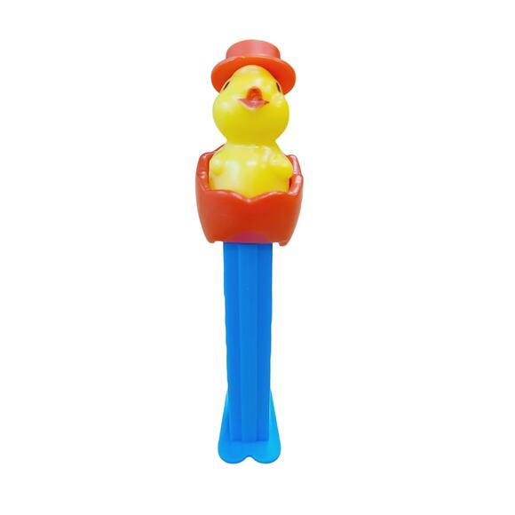 Vintage Pez Dispenser Made In Hungary Chick In Egg Red Hat, Red Egg, PRE-OWNED - Picture 1 of 6
